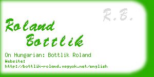 roland bottlik business card